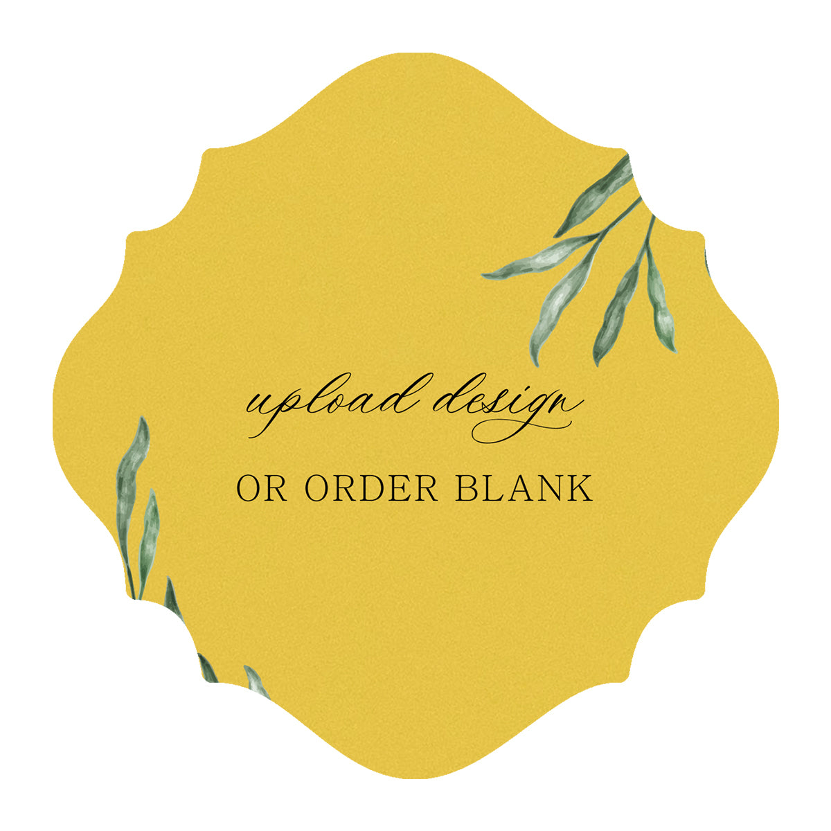 Custom Wedding Prints on Diecut Shaped Cardstock | Shape S27