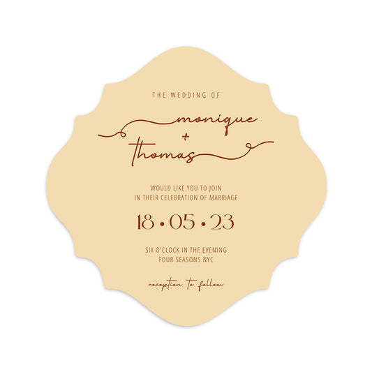 Personalized Wedding Cards | Fully Custom Print | Signature Shape SS27