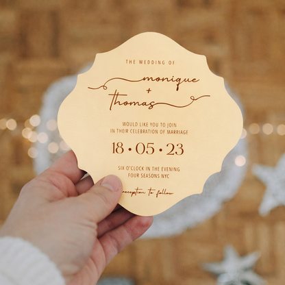 Personalized Wedding Cards | Fully Custom Print | Signature Shape SS27