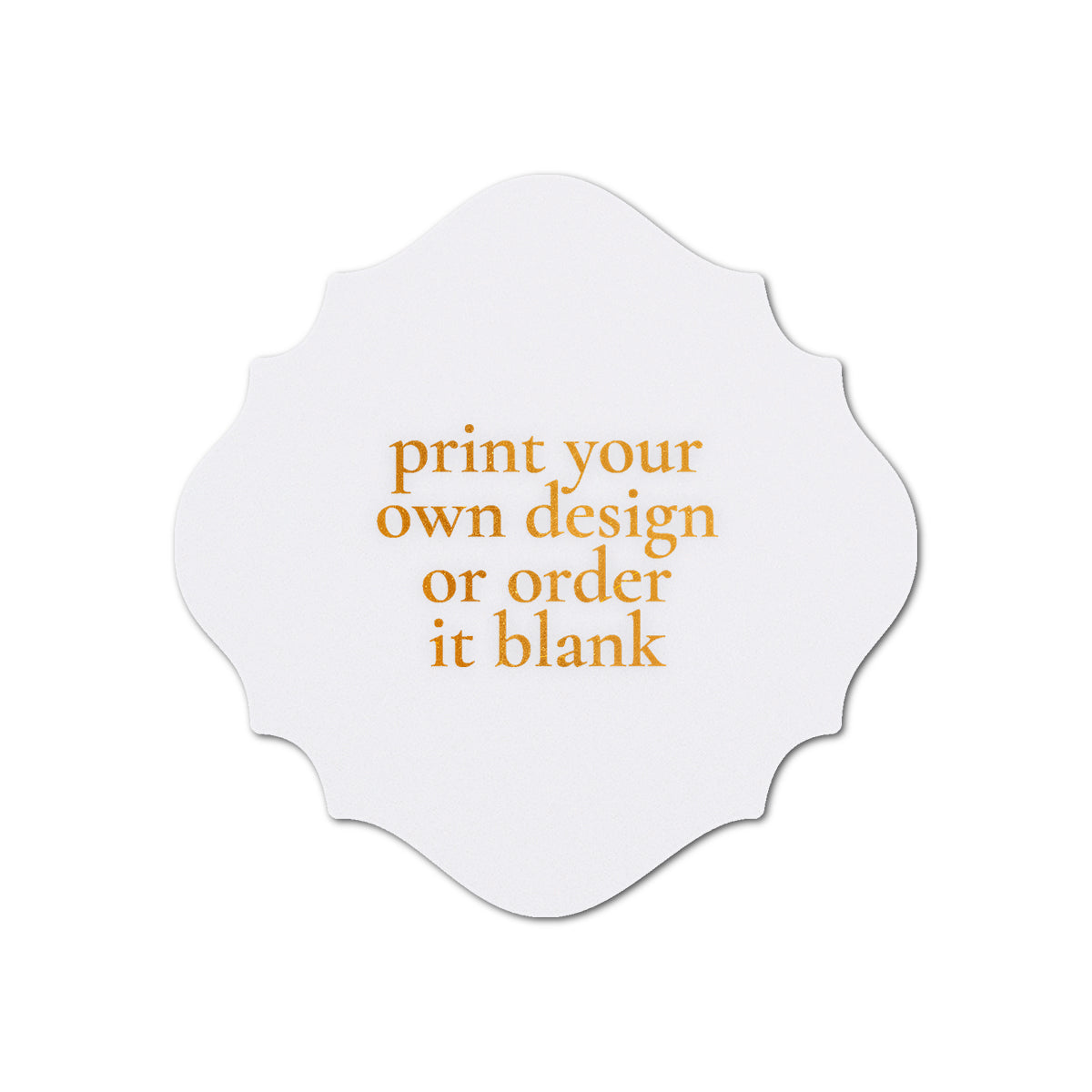 Custom Wedding Prints on Diecut Shaped Cardstock | Shape S27