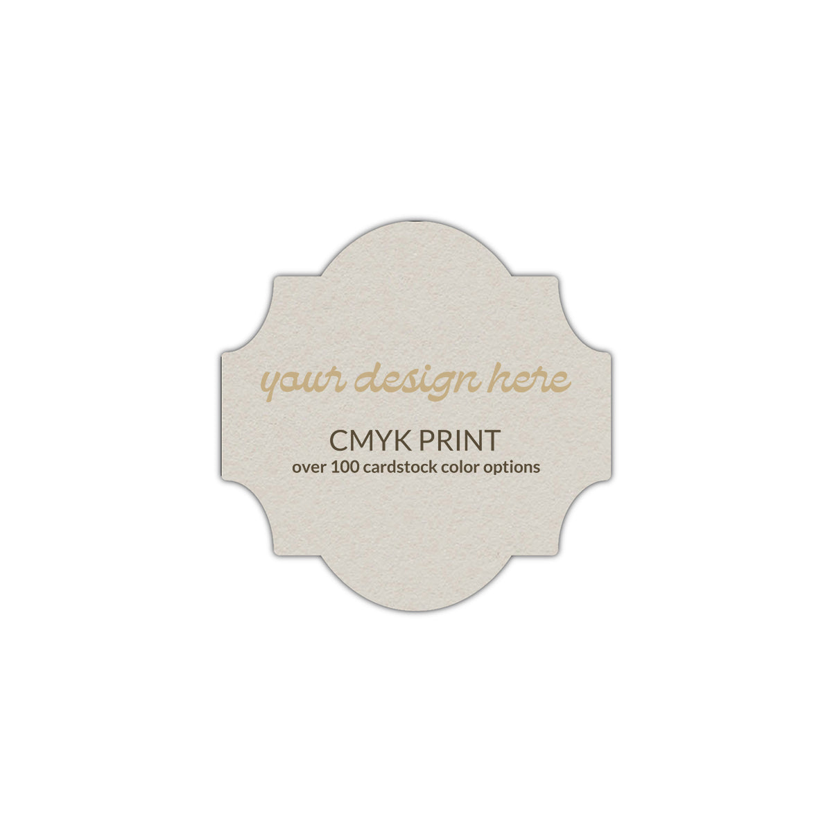 Shape S28 Diecut Card | CMYK Print | 5" x 5"