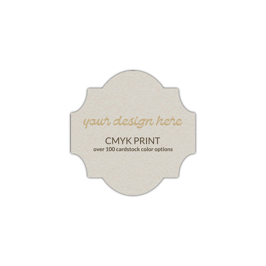 Shape S28 Diecut Card | CMYK Print | 2.5" x 2.5"