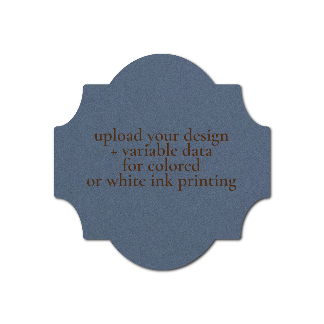 Individually Personalized Wedding Prints on Diecut Cardstock - Shape S28
