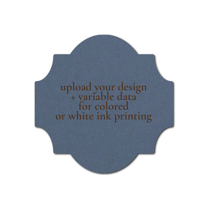 Individually Personalized Wedding Prints on Diecut Cardstock - Shape S28