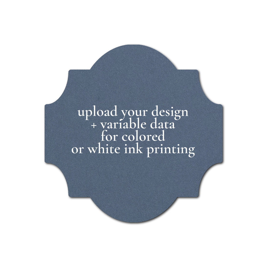 Individually Personalized Wedding Prints on Diecut Cardstock - Shape S28