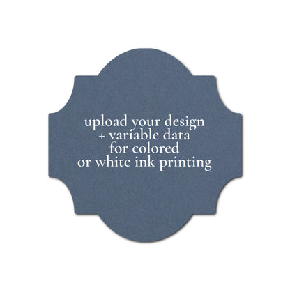 Individually Personalized Wedding Prints on Diecut Cardstock - Shape S28