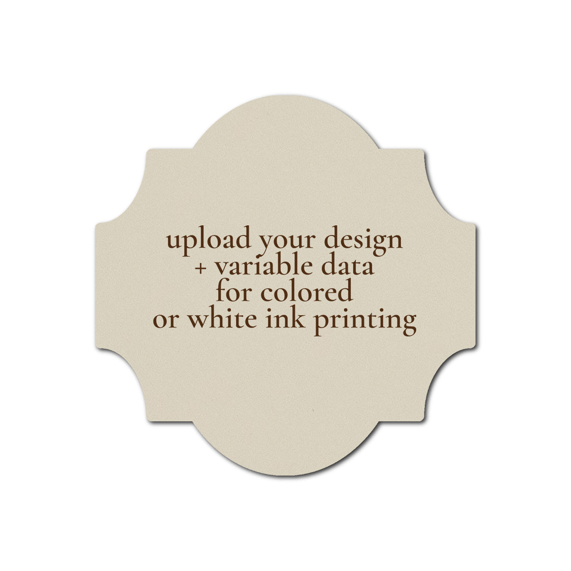 Individually Personalized Wedding Prints on Diecut Cardstock - Shape S28