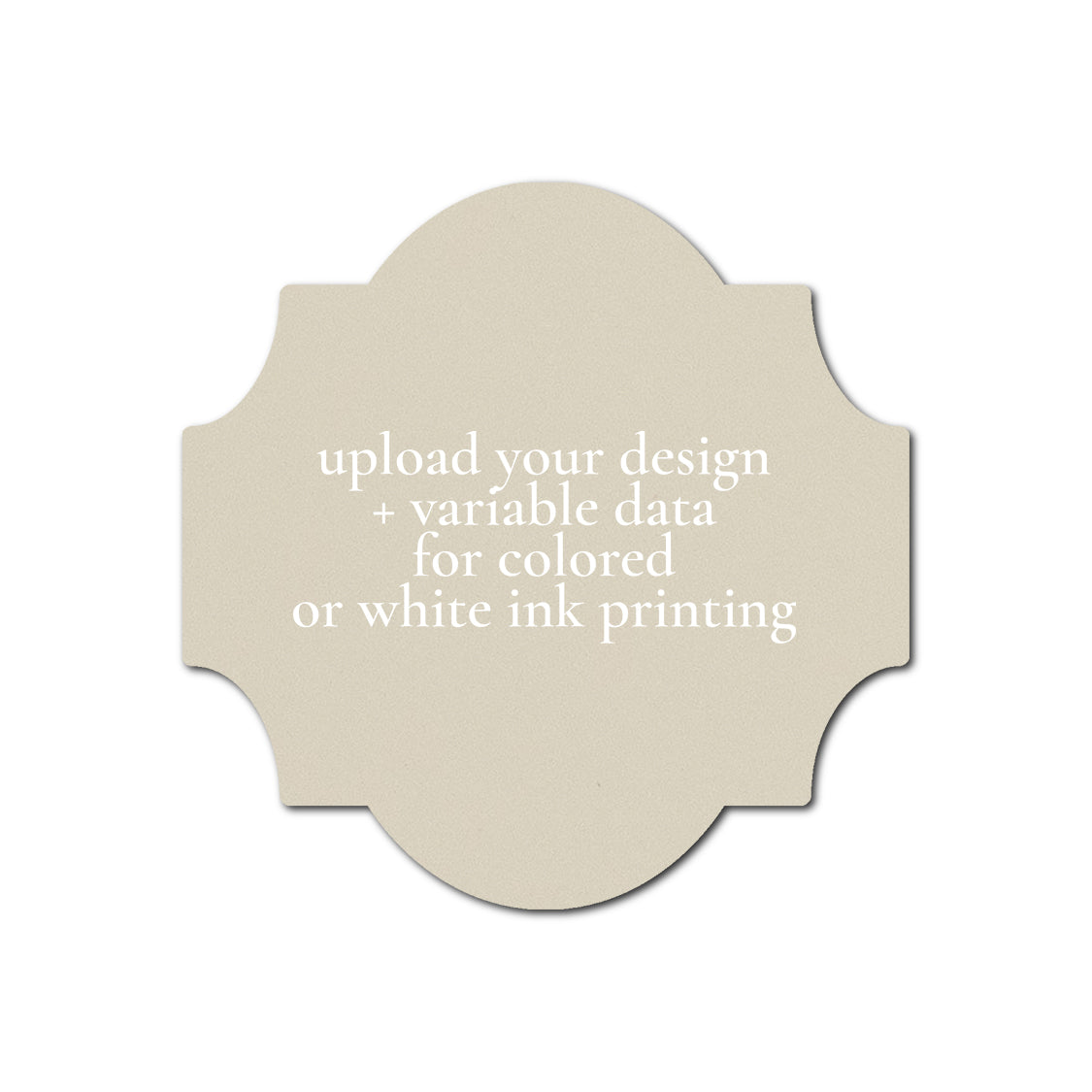 Individually Personalized Wedding Prints on Diecut Cardstock - Shape S28