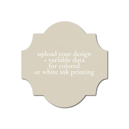Individually Personalized Wedding Prints on Diecut Cardstock - Shape S28
