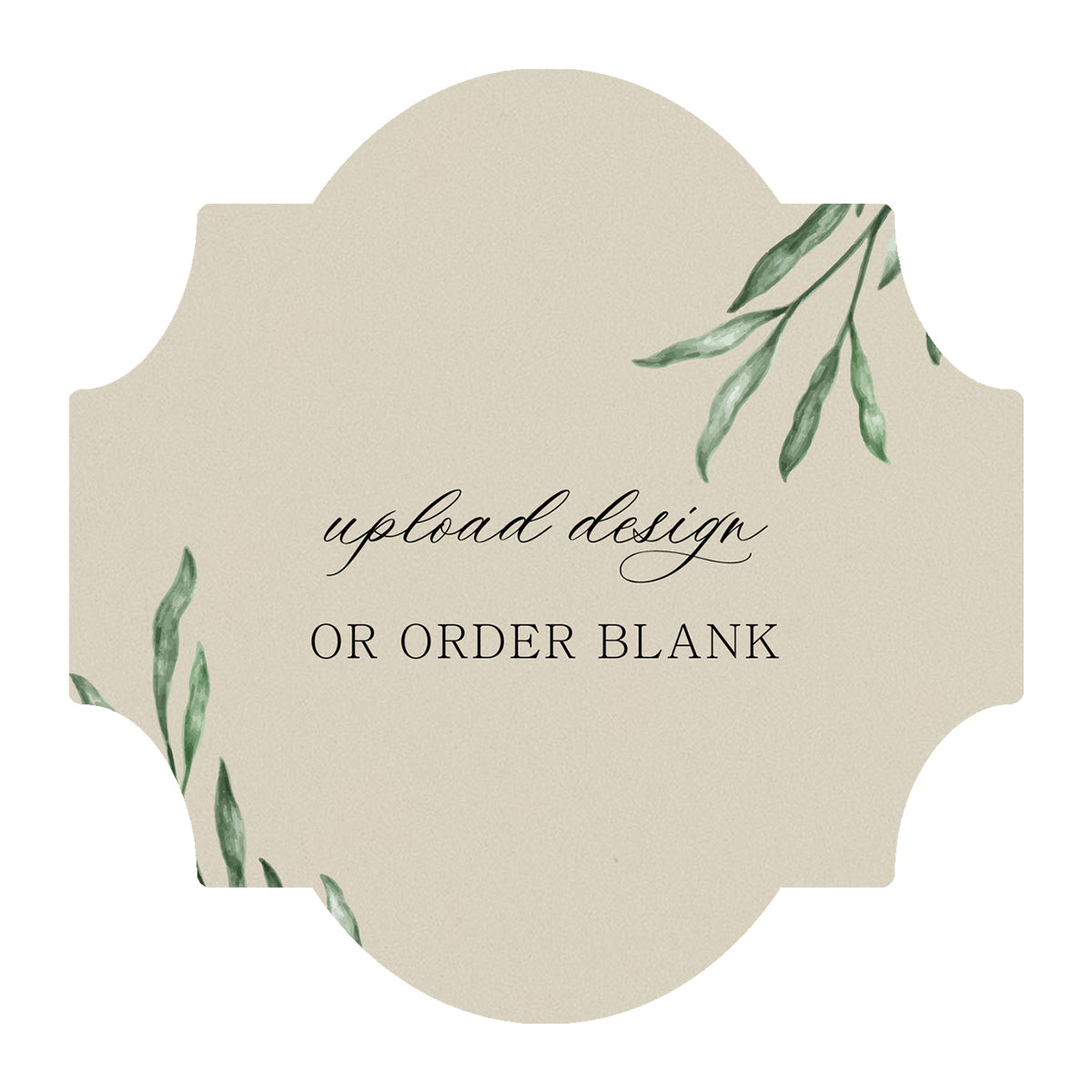 Custom Wedding Prints on Diecut Shaped Cardstock | Shape S28