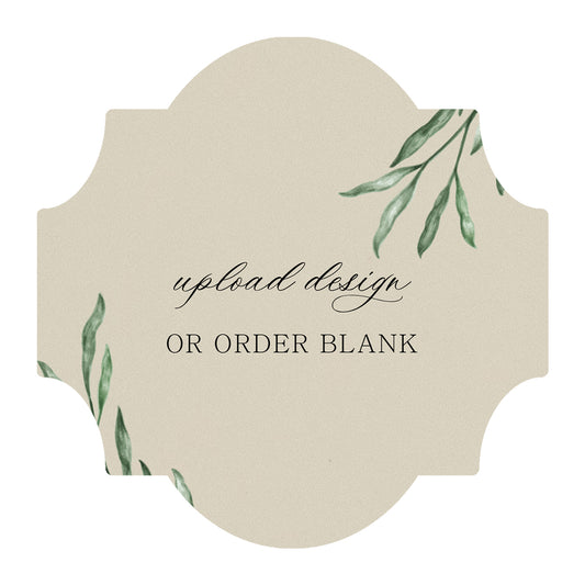 Custom Wedding Prints on Diecut Shaped Cardstock | Shape S28