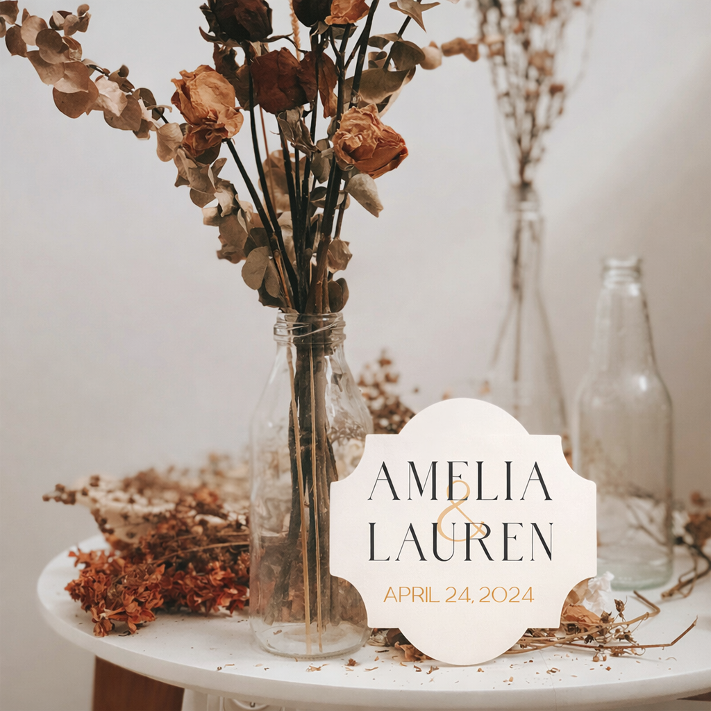 Personalized Wedding Cards | Fully Custom Print | Signature Shape SS28