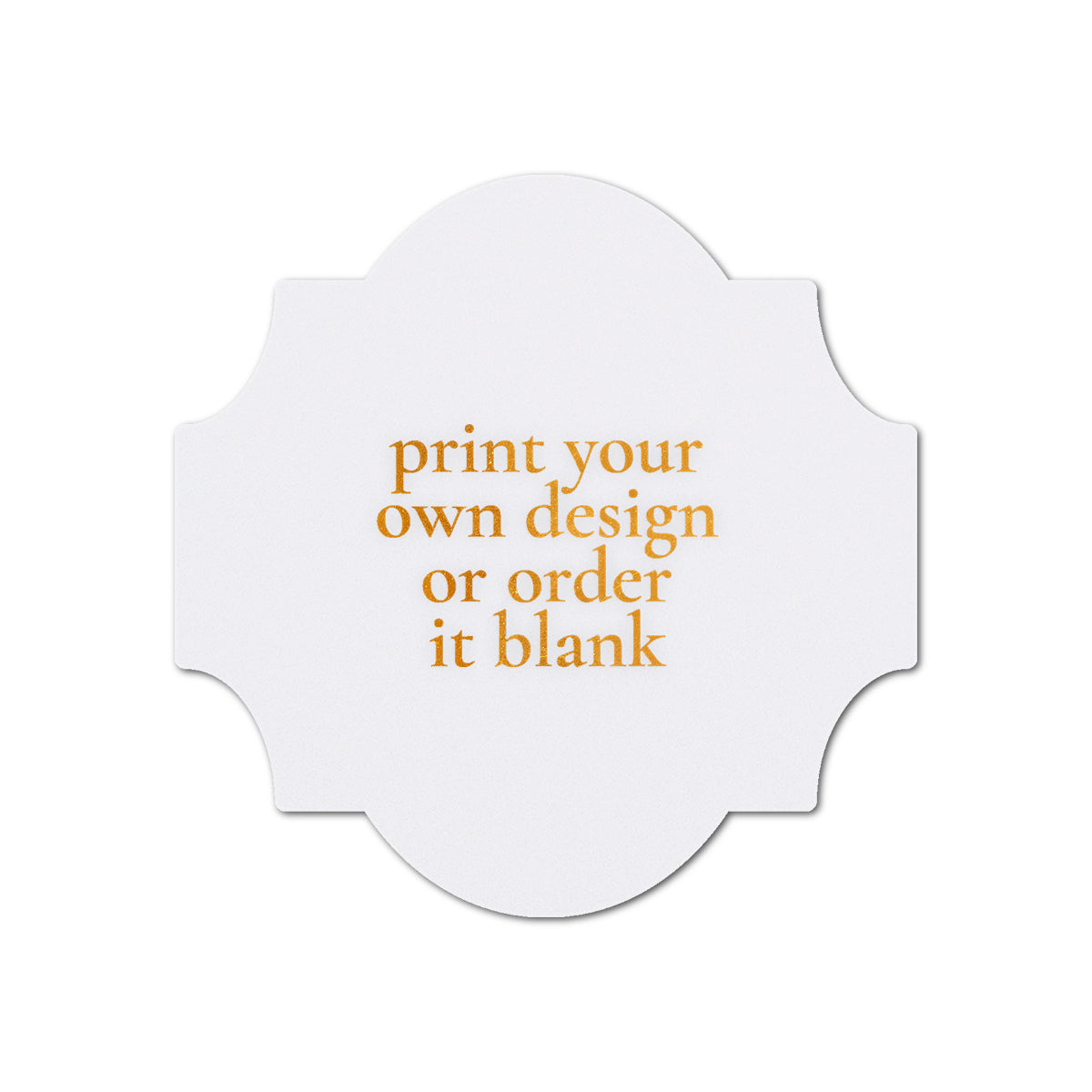 Custom Wedding Prints on Diecut Shaped Cardstock | Shape S28