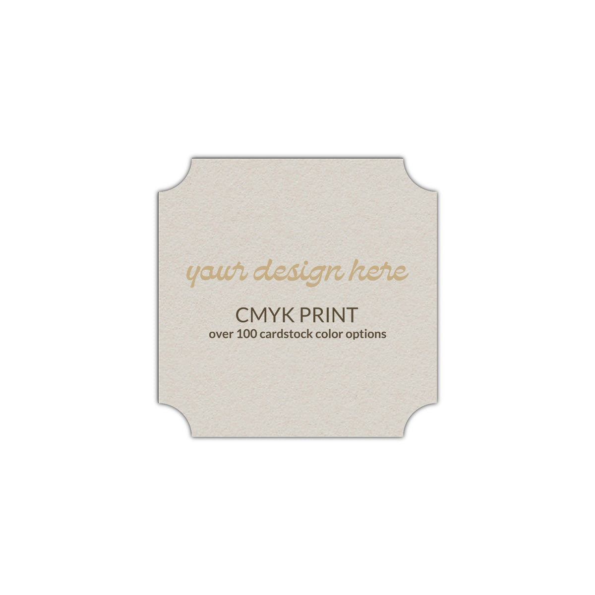 Shape S3 Diecut Card | CMYK Print | 2.5" x 2.5"