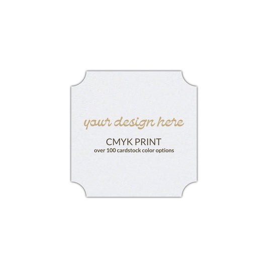 Shape S3 Diecut Card | CMYK Print | 2.75" x 2.75"