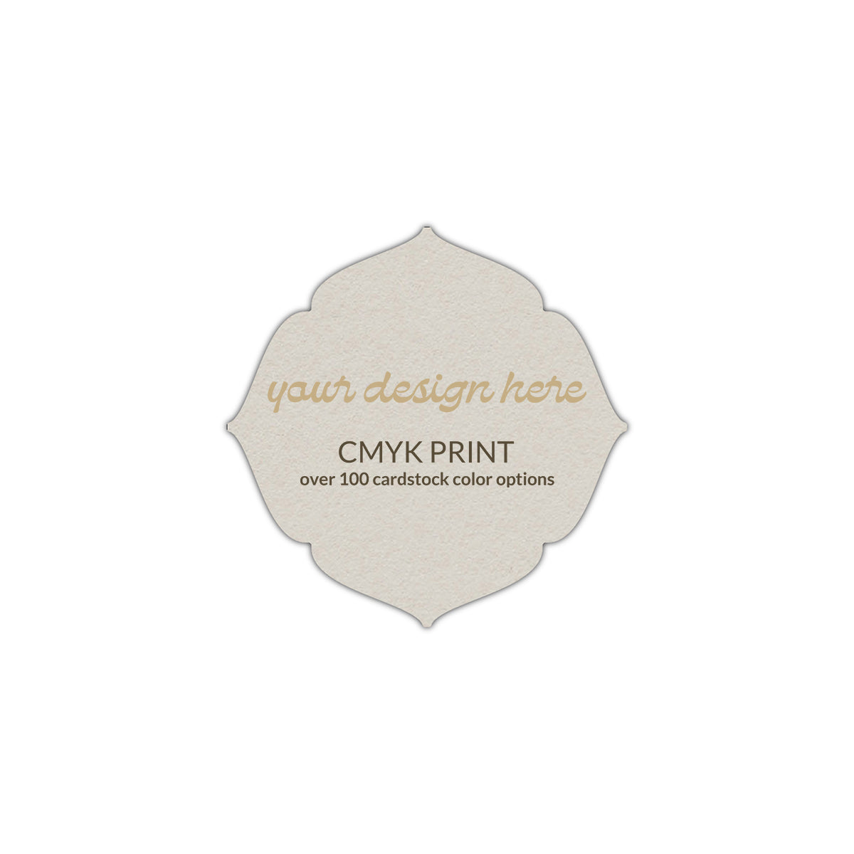 Shape S32 Diecut Card | CMYK Print | 5" x 5"