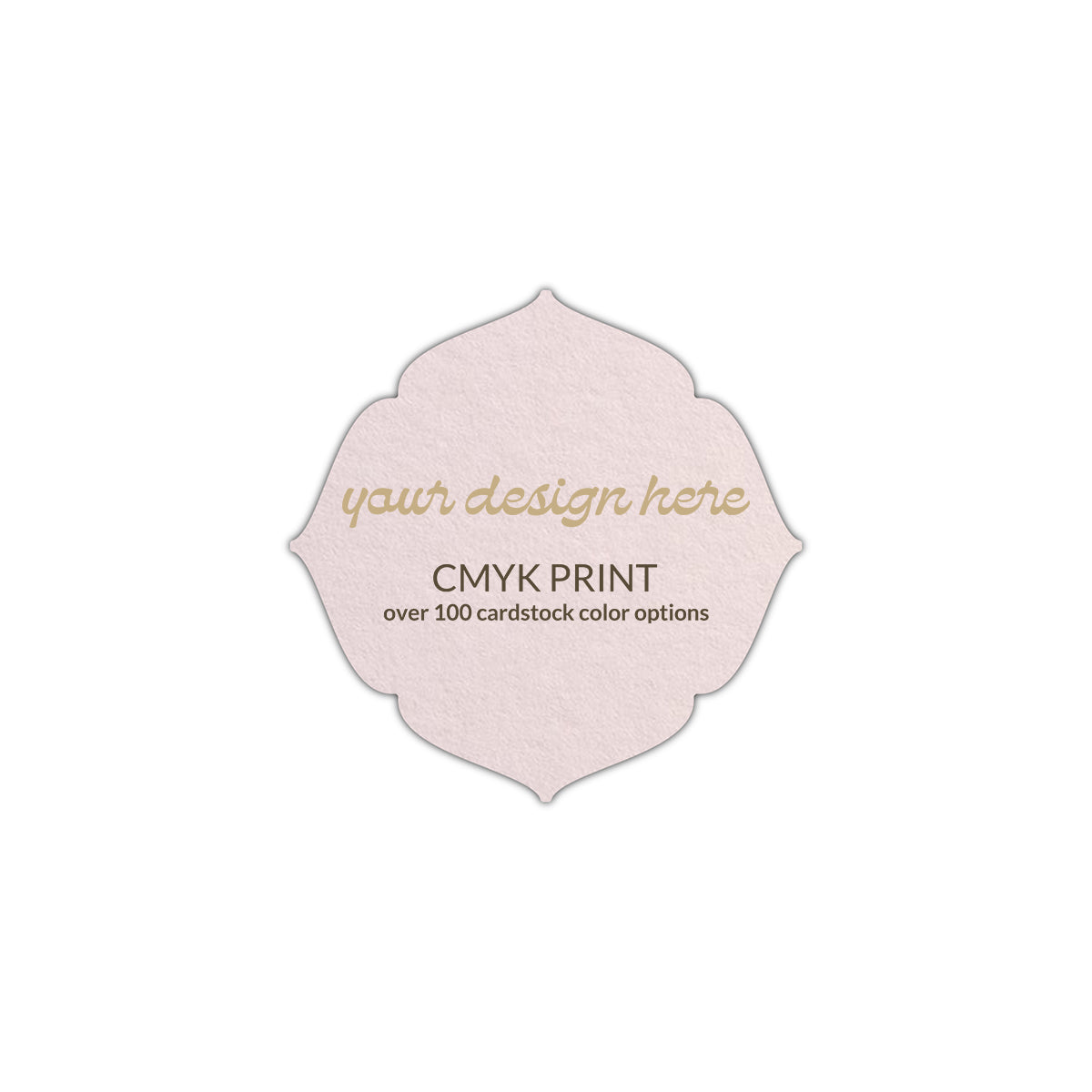 Shape S32 Diecut Card | CMYK Print | 6" x 6"
