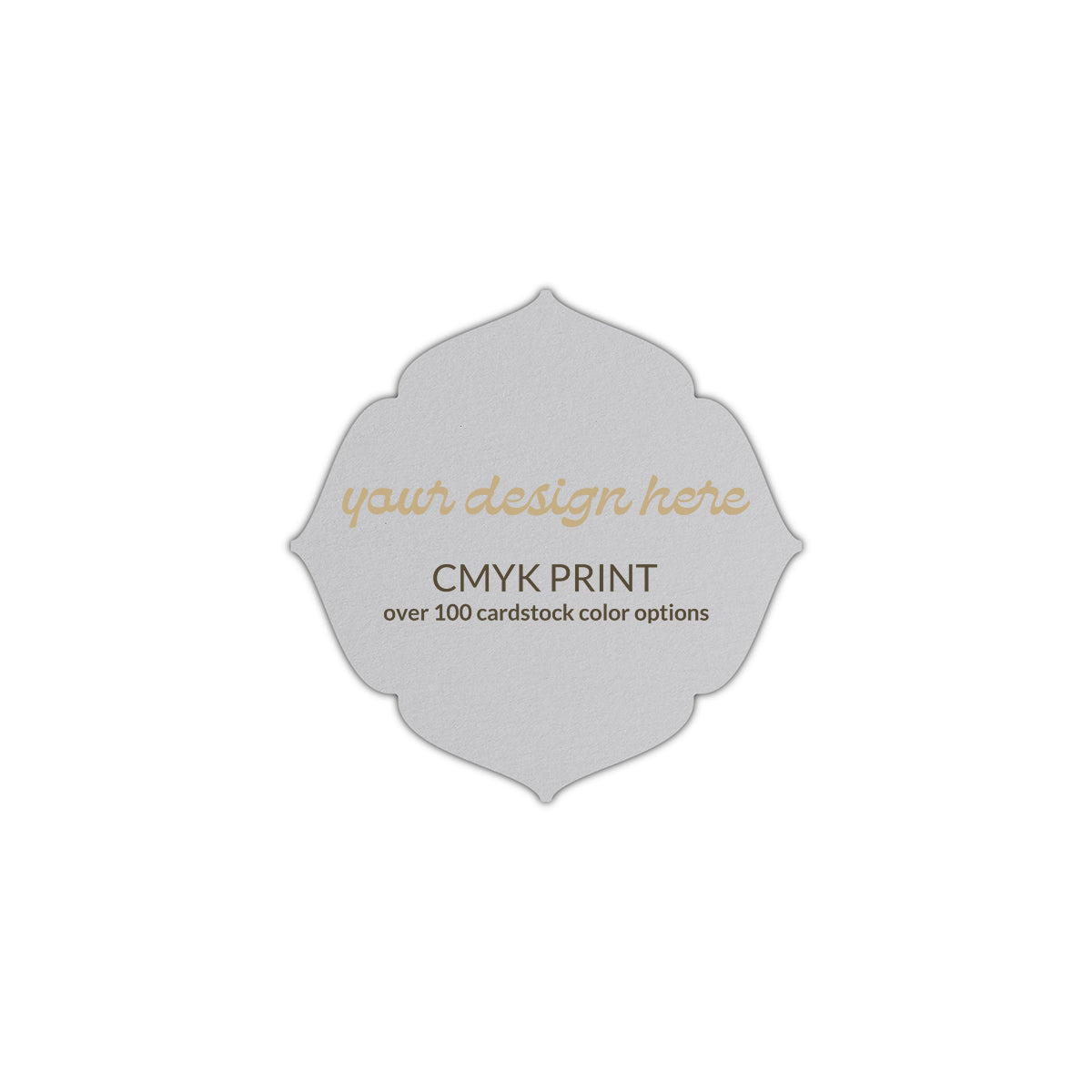 Shape S32 Diecut Card | CMYK Print | 7" x 7"