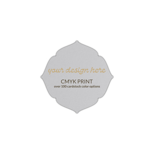 Shape S32 Diecut Card | CMYK Print | 2" x 2"