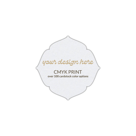 Shape S32 Diecut Card | CMYK Print | 3" x 3"