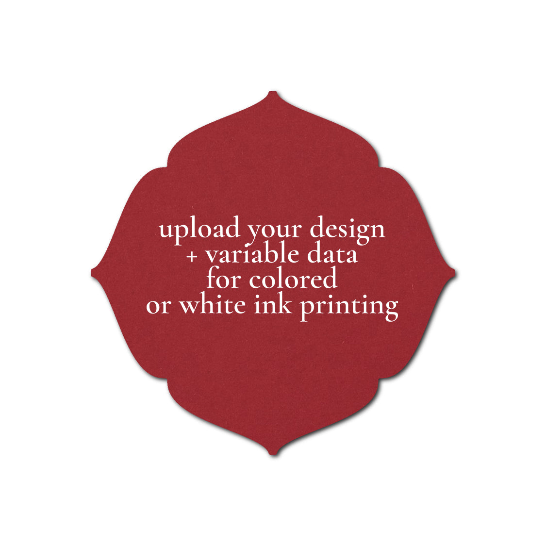 Individually Personalized Wedding Prints on Diecut Cardstock - Shape S32