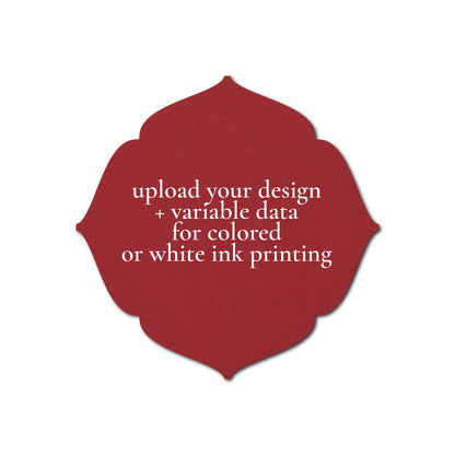 Individually Personalized Wedding Prints on Diecut Cardstock - Shape S32