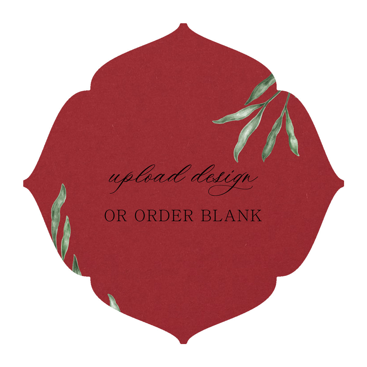 Custom Wedding Prints on Diecut Shaped Cardstock | Shape S32