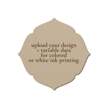 Individually Personalized Wedding Prints on Diecut Cardstock - Shape S32