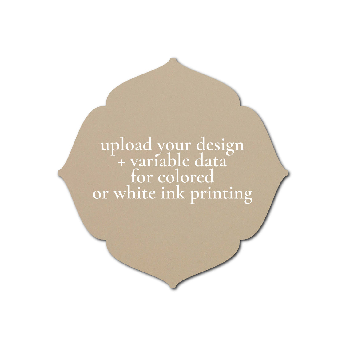 Individually Personalized Wedding Prints on Diecut Cardstock - Shape S32