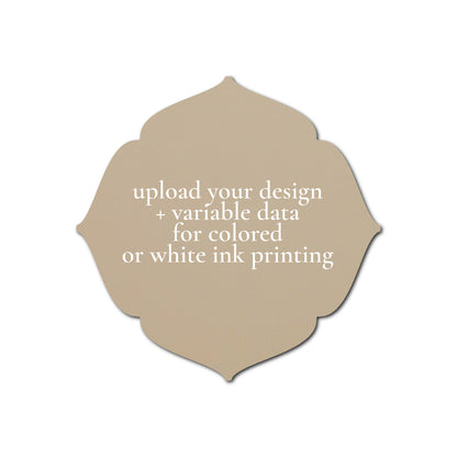 Individually Personalized Wedding Prints on Diecut Cardstock - Shape S32