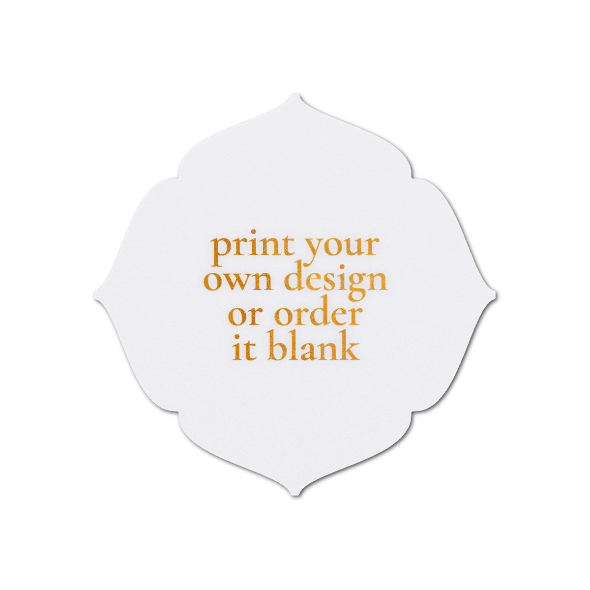 Custom Wedding Prints on Diecut Shaped Cardstock | Shape S32