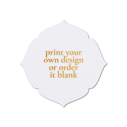 Custom Wedding Prints on Diecut Shaped Cardstock | Shape S32