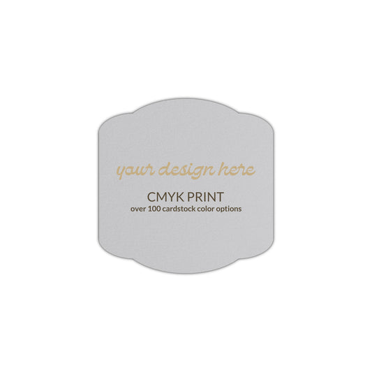 Shape S34 Diecut Card | CMYK Print | 2" x 2"