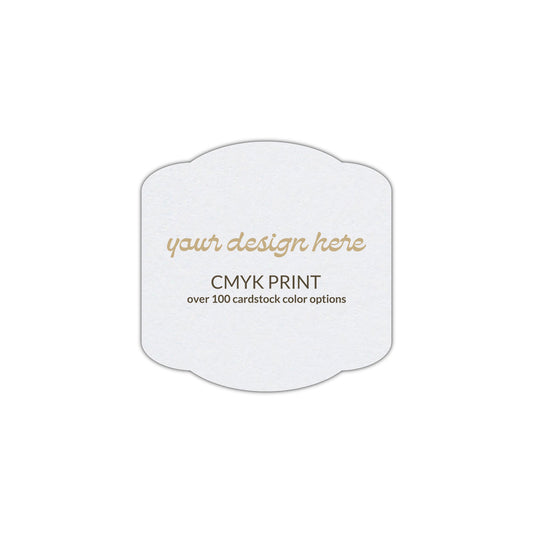 Shape S34 Diecut Card | CMYK Print | 3" x 3"