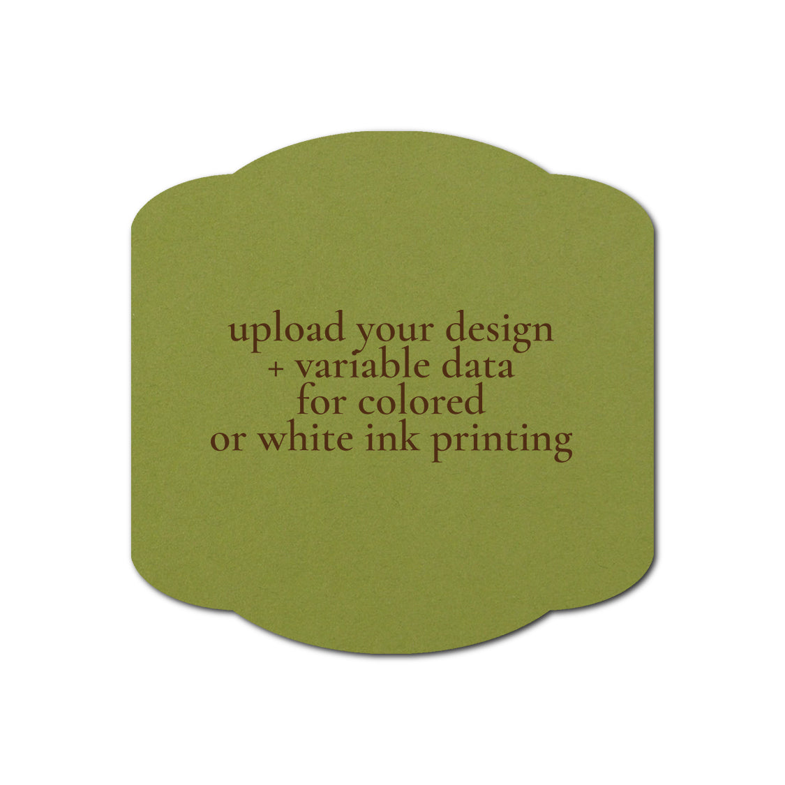 Individually Personalized Wedding Prints on Diecut Cardstock - Shape S34