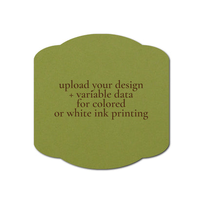 Individually Personalized Wedding Prints on Diecut Cardstock - Shape S34