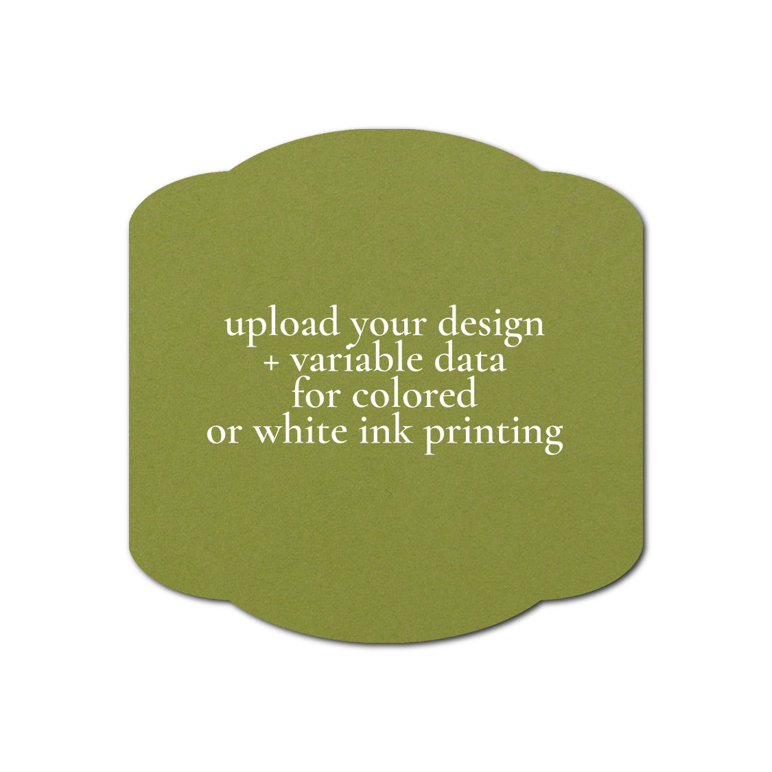 Individually Personalized Wedding Prints on Diecut Cardstock - Shape S34