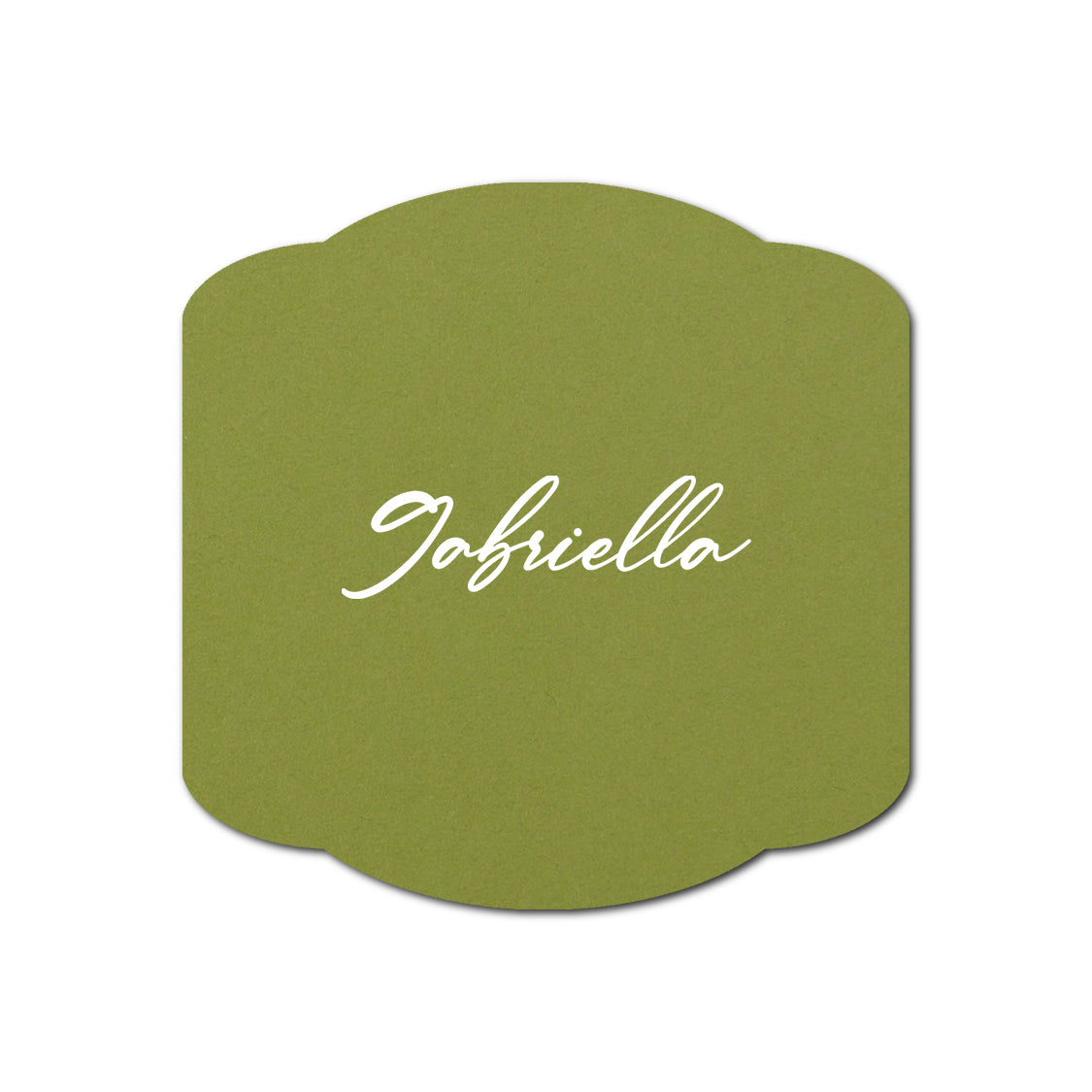 Individually Personalized Wedding Prints on Diecut Cardstock - Shape S34