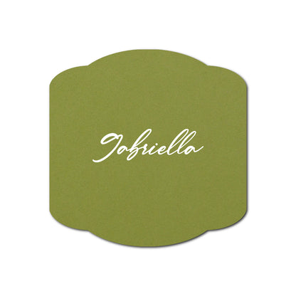 Individually Personalized Wedding Prints on Diecut Cardstock - Shape S34