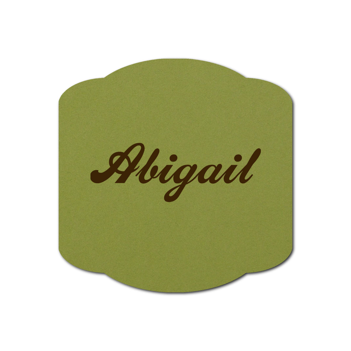 Individually Personalized Wedding Prints on Diecut Cardstock - Shape S34