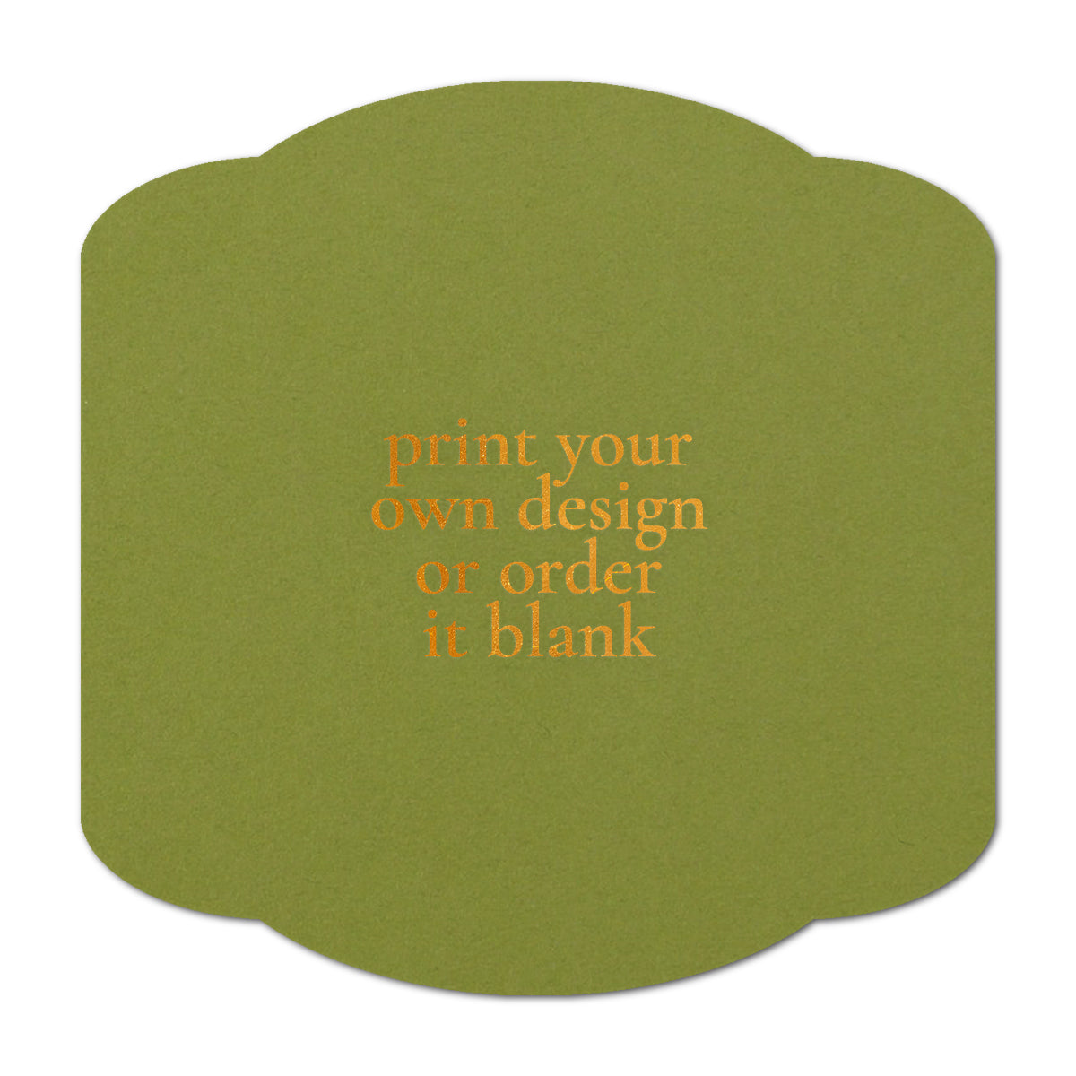 Custom Wedding Prints on Diecut Shaped Cardstock | Shape S34