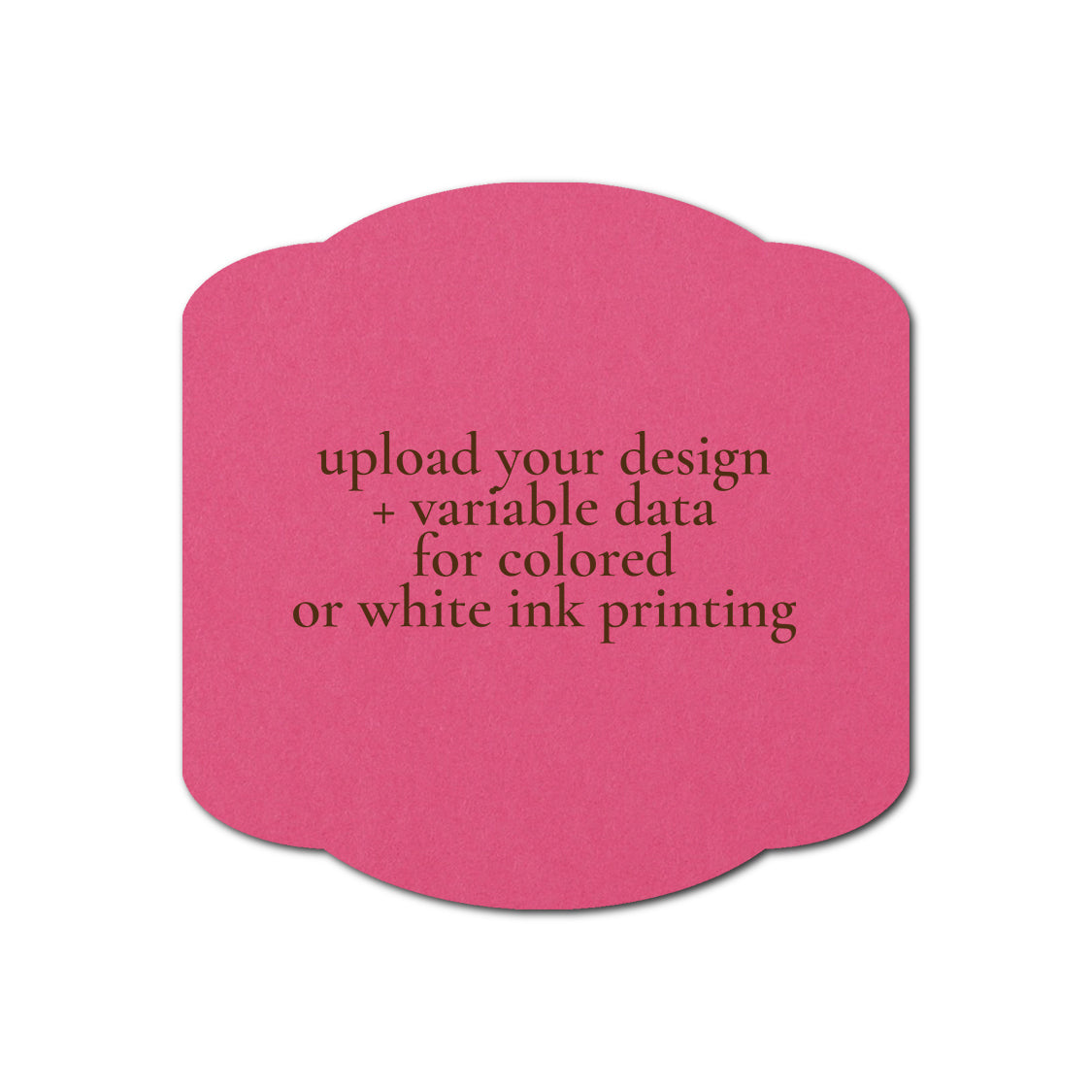 Individually Personalized Wedding Prints on Diecut Cardstock - Shape S34