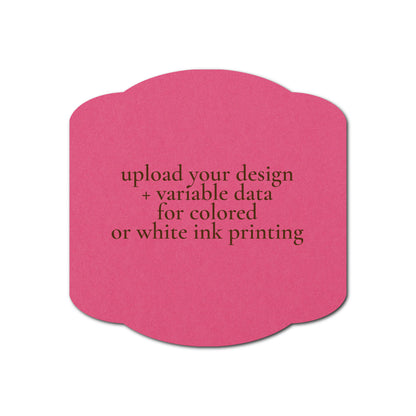 Individually Personalized Wedding Prints on Diecut Cardstock - Shape S34