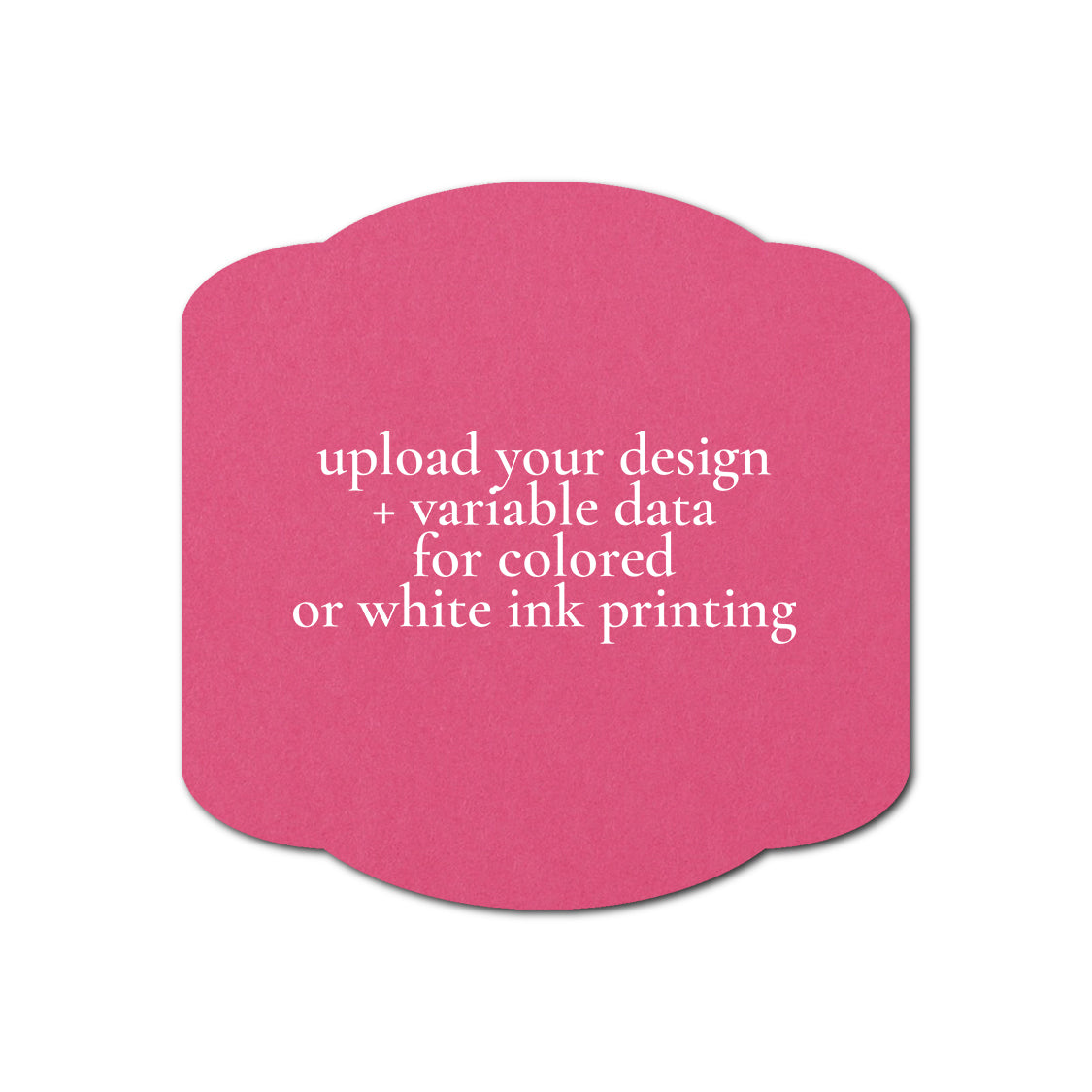 Individually Personalized Wedding Prints on Diecut Cardstock - Shape S34