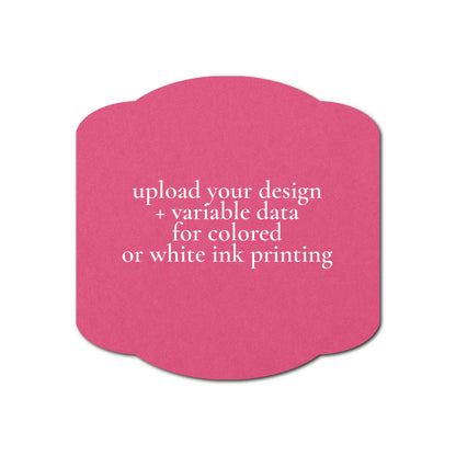Individually Personalized Wedding Prints on Diecut Cardstock - Shape S34