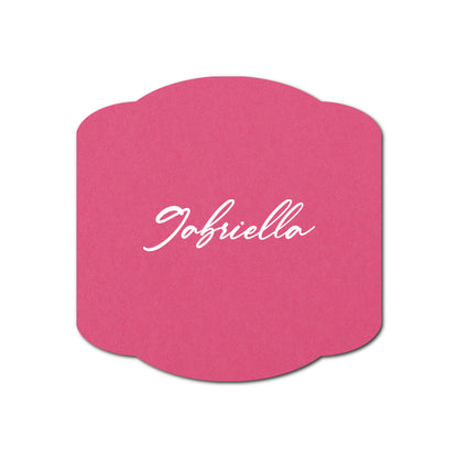 Individually Personalized Wedding Prints on Diecut Cardstock - Shape S34