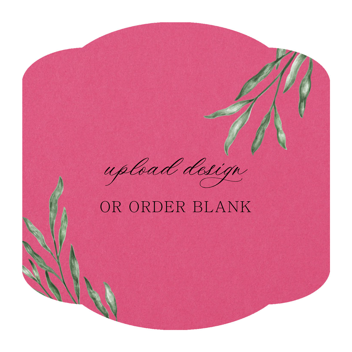 Custom Wedding Prints on Diecut Shaped Cardstock | Shape S34