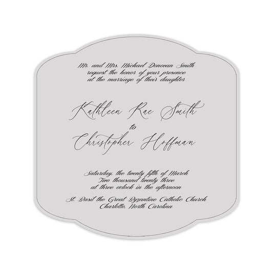 Personalized Wedding Cards | Fully Custom Print | Signature Shape SS34