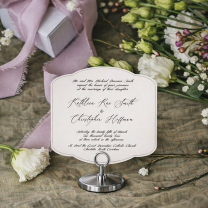 Personalized Wedding Cards | Fully Custom Print | Signature Shape SS34