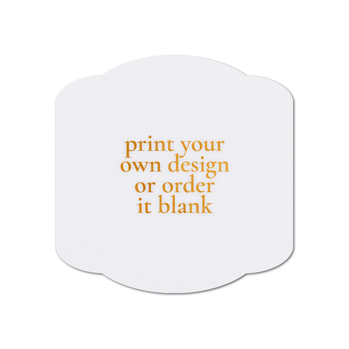 Custom Wedding Prints on Diecut Shaped Cardstock | Shape S34